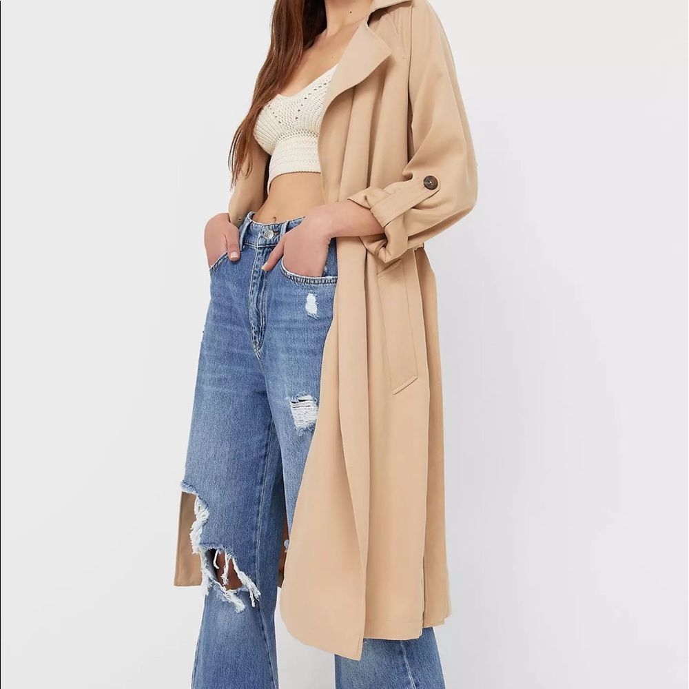 stradivarius Beige Trench Coat